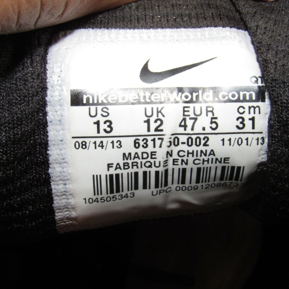 Nike Air Max 631750-002 Size 13 M Black L2 C7 main image 6
